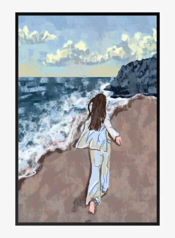 ภาพพิมพ์บทสนทนาคนเดียวริมทะเล