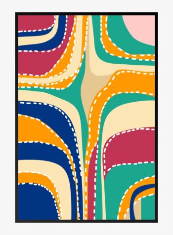 Rhythmic Color Streams Print