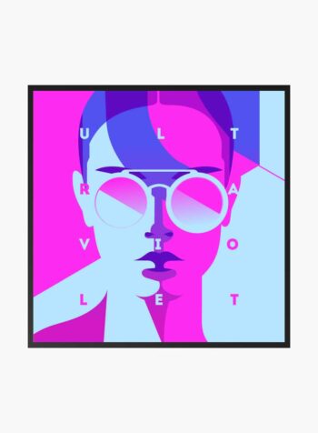 Ultraviolet Graphic Contours Print