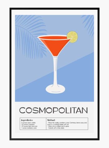 จิบเครื่องดื่ม Cosmopolitan Charm Print