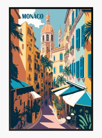 Monaco's Sunlit Alleys Print