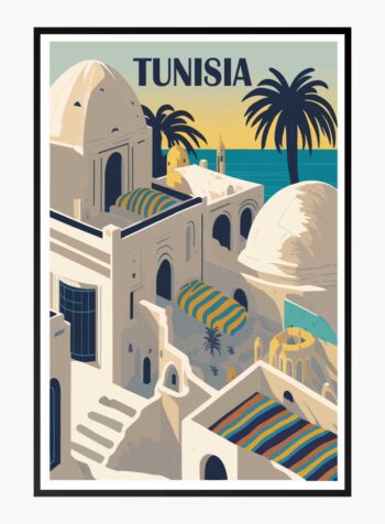 Tunisian Palms and Arches Print