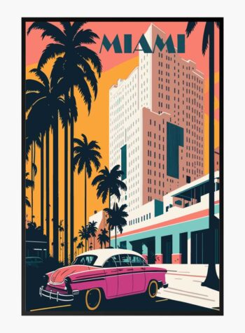 Retro Rendezvous in Miami Print