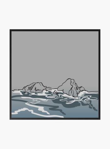 Monochrome Ocean Serenity Print