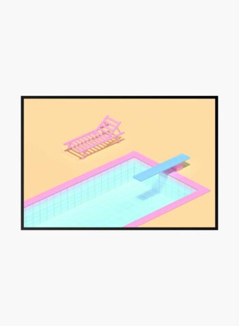 Solitary Poolside Solace Print